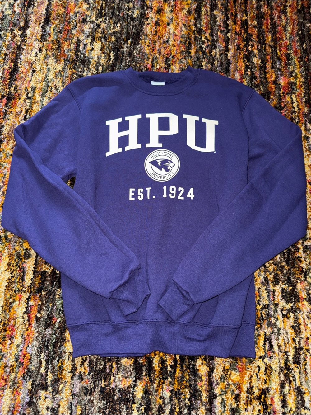 Purple High Point University HPU Crewneck Sweatshirt S